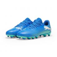 Puma FUTURE 7 PLAY FG/AG JR Fussballschuh - Hyperlink Blue Mint White 