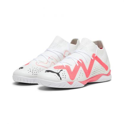 Puma FUTURE MATCH IT + Mid JR Hallenschuh - white black fire red 